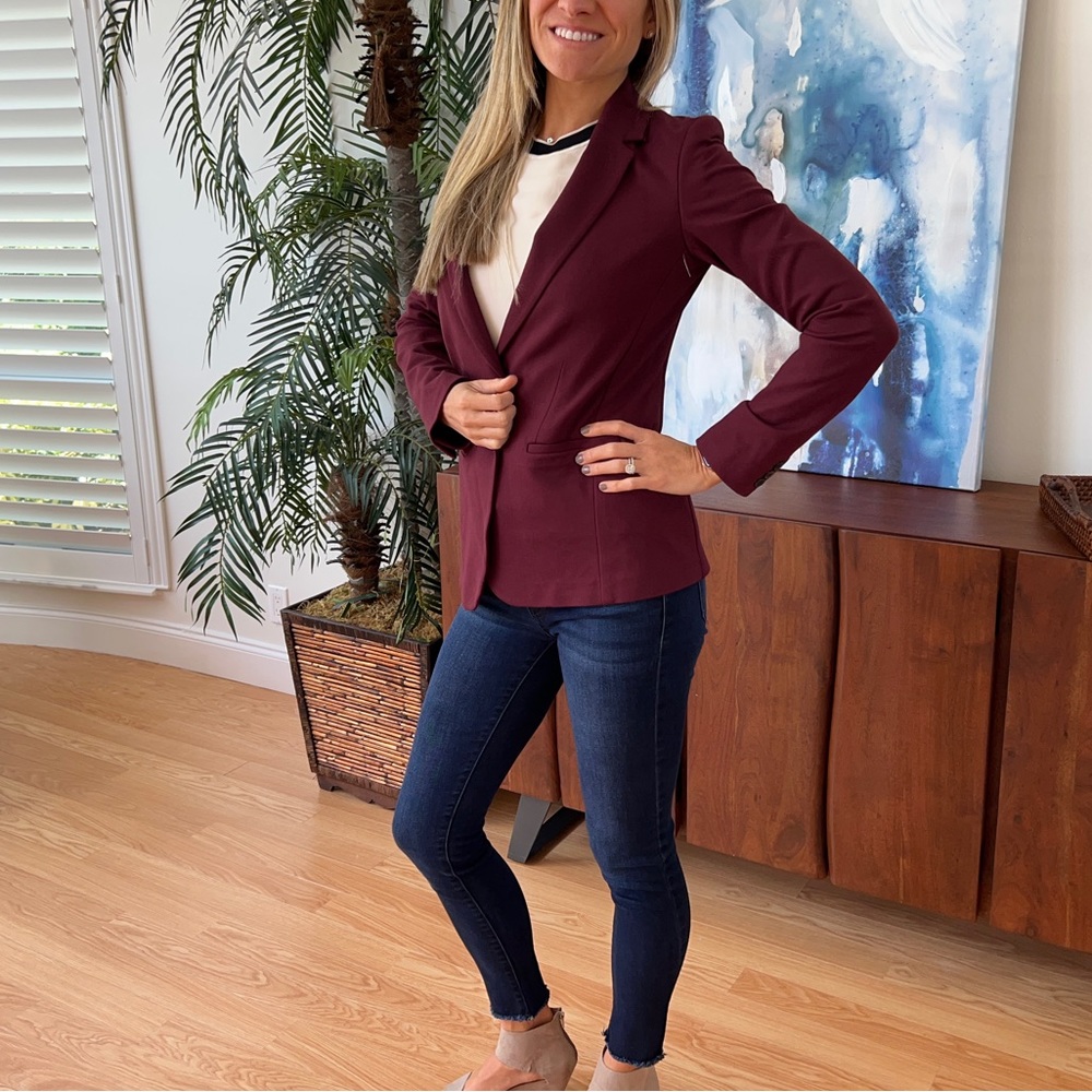 Old Navy Tall Ladies Blazer Maroon